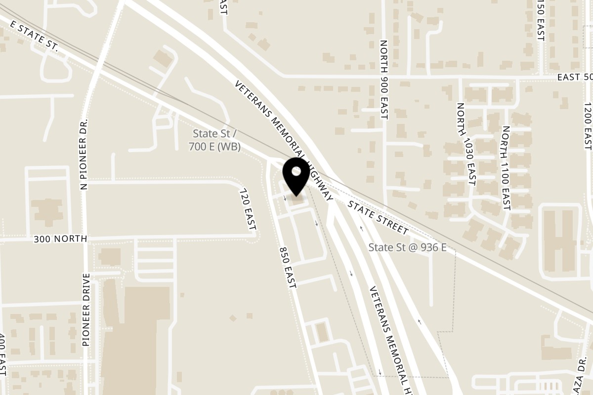 Map showing the location of Ednas Market & Grille Ednas Market & Grille - Lehi on 380 N 850 E in Lehi
